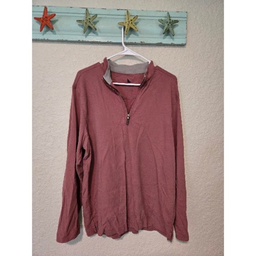 UNTUCKit Quarter Zip Pullover Mens Large Mauve